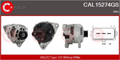 GENERATOR / ALTERNATOR CASCO CAL15274GS