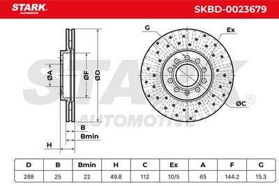 спирачен диск STARK SKBD-0023679
