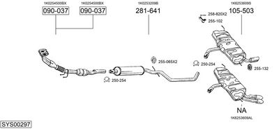Изпускателна система BOSAL SYS00297