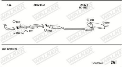 ABGASANLAGE WALKER TO53000A