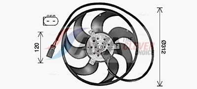 VENTILATOR RADIATOR AVA Clever Choice MS7764