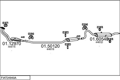 SISTEM DE ESAPAMENT MTS FIAT24940A007435