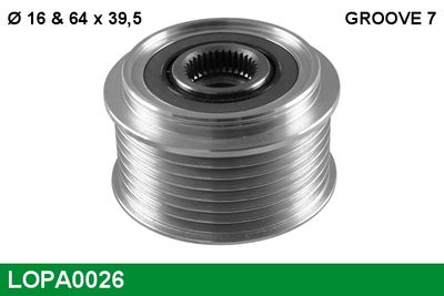 Alternator - sprzęgło jednokierunkowe LUCAS LOPA0026