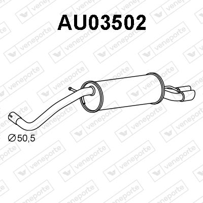 Глушитель выхлопных газов конечный VENEPORTE AU03502 для AUDI A1