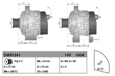 GENERATOR DENSO DAN1341 2