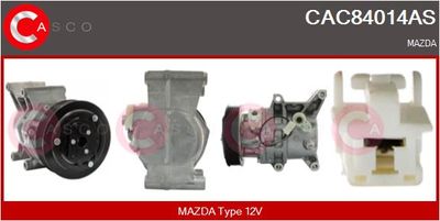 CASCO CAC84014AS Компрессор кондиционера  для MAZDA 2 (DE_, DH_) 1.3 MZR