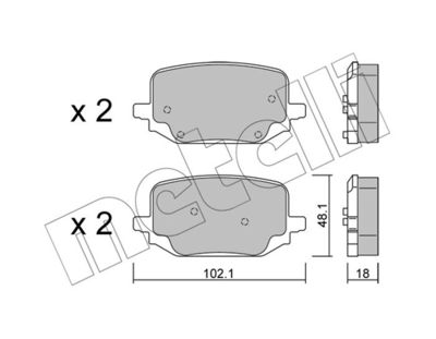 Brake Pad Set, disc brake 22-1331-0