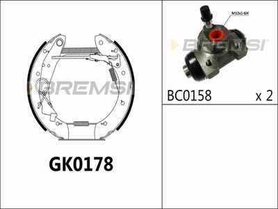 Комплект тормозных колодок BREMSI GK0178 для CITROËN BERLINGO