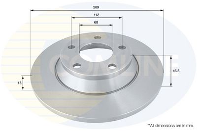 спирачен диск COMLINE ADC1422