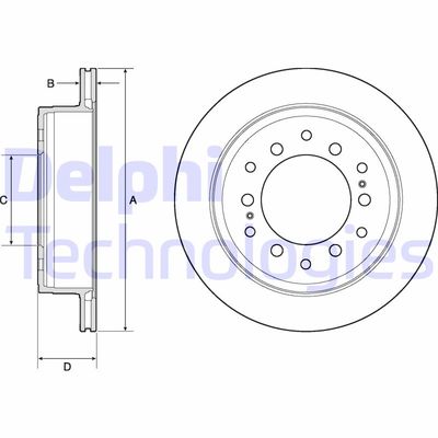 Bromsskiva DELPHI BG4747C