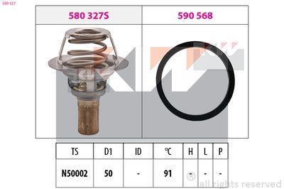 Termostat, środek chłodzący KW 580 327
