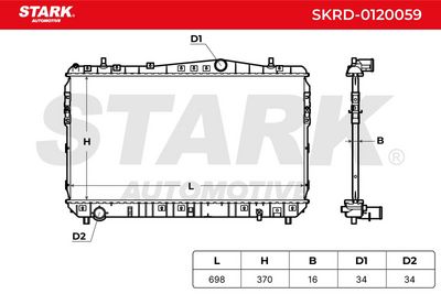 радиатор, охлаждане на двигателя STARK SKRD-0120059