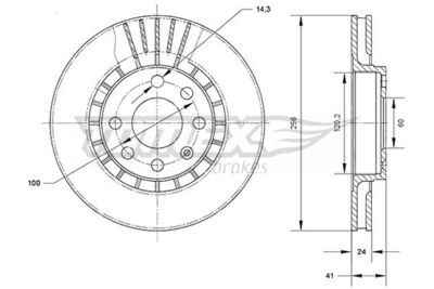 Тормозной диск TOMEX Brakes TX 70-15 для DAEWOO LEMANS