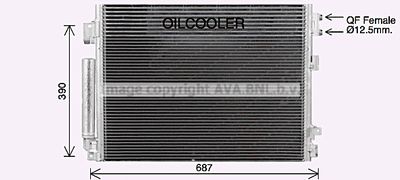 Конденсатор, кондиционер AVA QUALITY COOLING CR5141D для CHRYSLER 300C