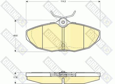 GIRLING 6115111 Тормозные колодки и сигнализаторы  для JAGUAR S-TYPE II (X200) 2.7 D
