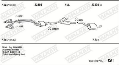 ABGASANLAGE WALKER BWH15272A