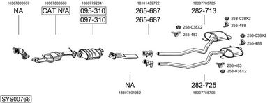 Изпускателна система BOSAL SYS00766