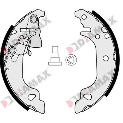 Комплект тормозных колодок DIAMAX N01300 для ZASTAVA 10