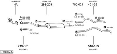Układ wydechowy BOSAL SYS03595