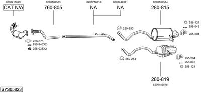 ABGASANLAGE BOSAL SYS05823