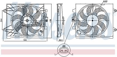 Ventilátor chladenia motora NISSENS 85922