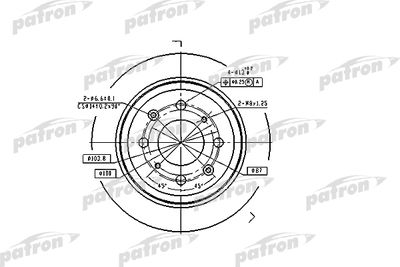 Тормозной диск PATRON PBD2646 для HONDA PRELUDE