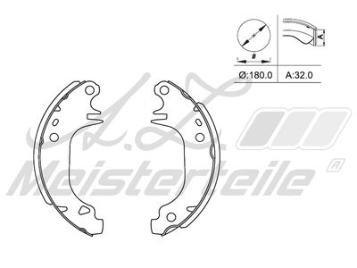 комплект спирачна челюст A.Z. Meisterteile AZMT-44-026-1215