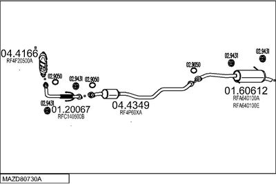 SISTEM DE ESAPAMENT MTS MAZD80730A014493