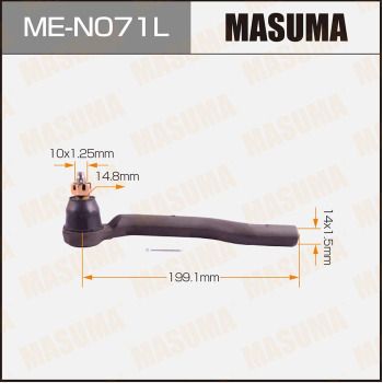 MASUMA ME-N071L Наконечник рулевой тяги  для NISSAN MICRA III (K12) 1.2 16V
