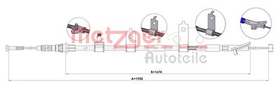 Тросик, cтояночный тормоз METZGER 1.MA005 для MAZDA CX-5
