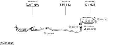 Изпускателна система BOSAL SYS03253