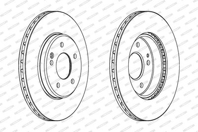 Remschijf set (2 stuks) Voor Links/Rechts past: MERCEDES C T-MODEL (S202), C (W202) 1.8-2.8 03.93-03.01