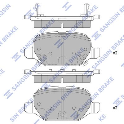 Комплект тормозных колодок, дисковый тормоз Hi-Q SP4151 для FIAT PANDA