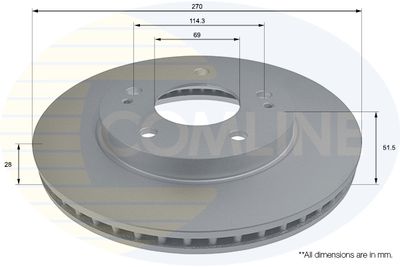 COMLINE ADC2807V Тормозные диски  для MITSUBISHI L200 (Митсубиши Л200)