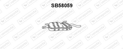 VENEPORTE SB58059 Глушитель выхлопных газов  для SAAB 9-5 (YS3E) 2.0 t