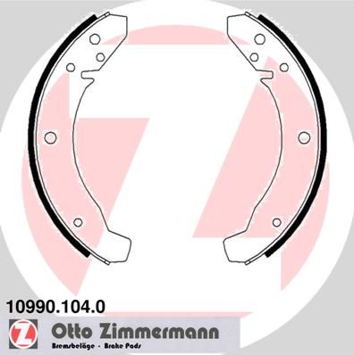 ZIMMERMANN 10990.104.0 Гальмівні колодки барабанні для PORSCHE (Порш)