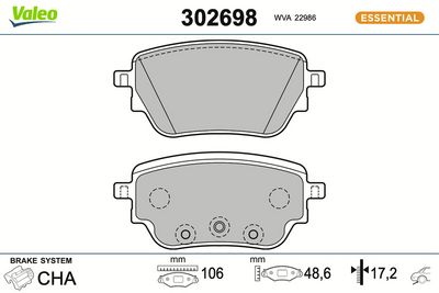 SET PLACUTE FRANA FRANA DISC VALEO 302698