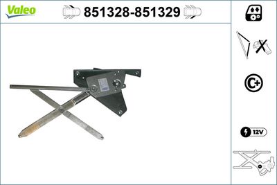 стъклоподемник VALEO 851328