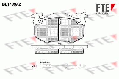 Комплект тормозных колодок, дисковый тормоз FTE BL1489A2 для RENAULT SAFRANE