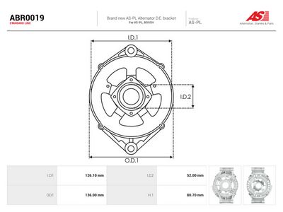 Skyddskåpa, generator AS-PL ABR0019 för MERCEDES-BENZ