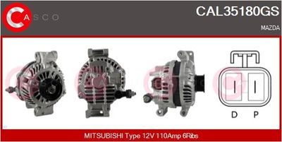 Генератор CASCO CAL35180GS для MAZDA MPV