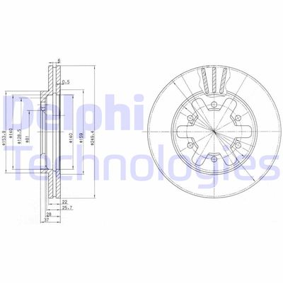 DELPHI BG2457 Тормозные диски для IVECO TRAKKER AD 720T50 T, AT 720T50 T, AT 720T50 TP, AT 720T50 HT DELPHI BG2457 Тормозные диски для IVECO TRAKKER AD 720T50 T, AT 720T50 T, AT 720T50 TP, AT 720T50 HT