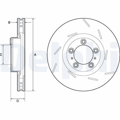 Tarcza hamulcowa DELPHI BG9127C