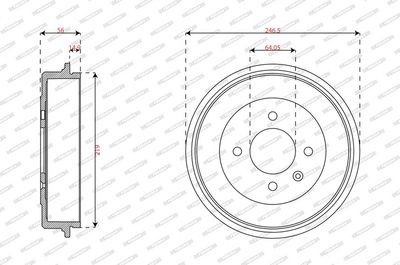 Ferodo Brake Drum FDR329855