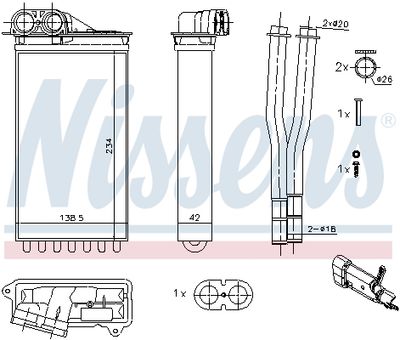 SCHIMBATOR CALDURA INCALZIRE HABITACLU NISSENS 71161 6