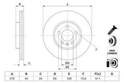 DISC FRANA BOSCH 0986479H71