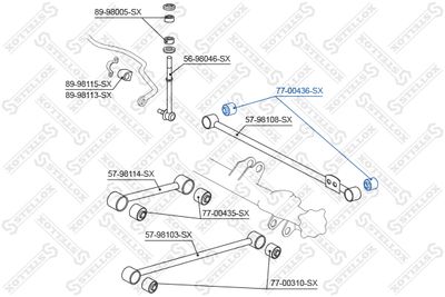 Подвеска, рычаг независимой подвески колеса STELLOX 77-00436-SX для OPEL REKORD