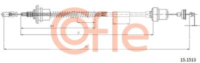 Cięgło, sterowanie sprzęgłem COFLE 92.15.1513