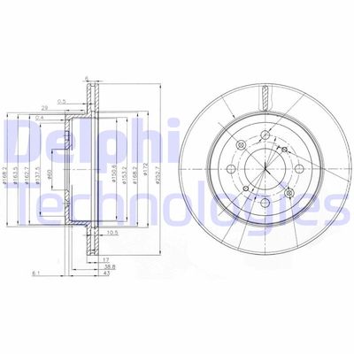 Bromsskiva DELPHI BG3884