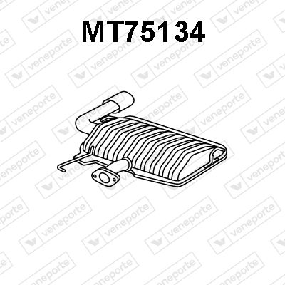 Глушитель выхлопных газов конечный VENEPORTE MT75134 для MITSUBISHI LANCER